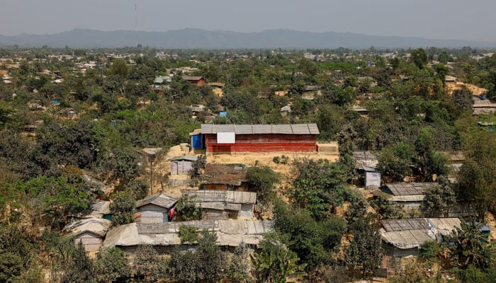 A view of the Rohingya refugee camp with mountains of Myanmar in the background is pictured in Coxs Bazar, Bangladesh, March 16, 2025. — Reuters