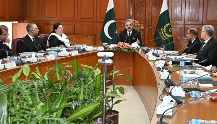 Chief Justice of Pakistan Yahya Afridi chairs 53rd meeting of National Judicial (Policy Making) Committee at the Supreme Court building, Islamabad, July 11, 2025. — SC website