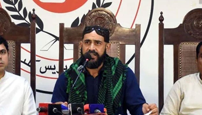 Zulfikar Ali Bhutto (ZAB) Junior, the grandson of former Prime Minister and PPP founder Zulfikar Ali Bhutto addresses to media during a press conference at Lahore Press Club on July 11, 2025. — PPI