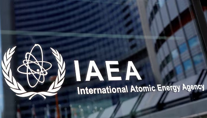 The logo of the International Atomic Energy Agency (IAEA) is seen at their headquarters in Vienna, Austria. — Reuters