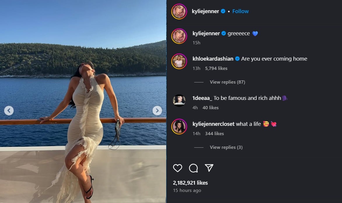 Kylie Jenner shares glimpse of yacht lifestyle with daughter Stormi