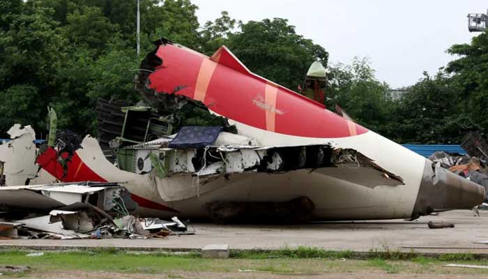 The image shows a crashed Boeing plane. — Reuters/File
