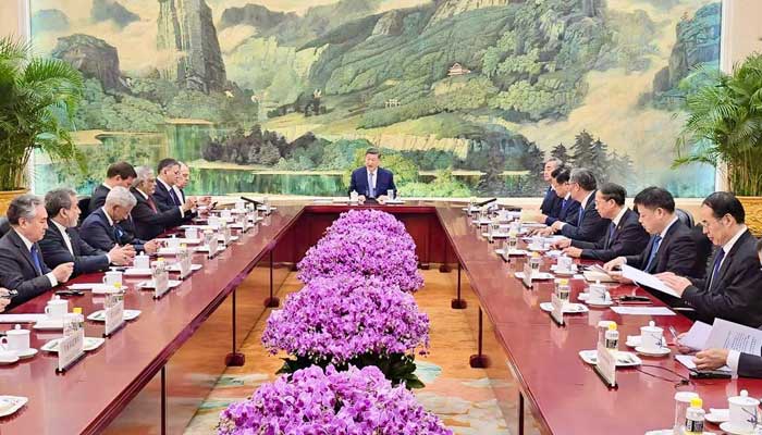Senator Ishaq Dar represented Pakistan at the joint call of Foreign Ministers of the SCO Member States on President Xi Jinping of China on July 15, 2025. — X/@ForeignOfficePk