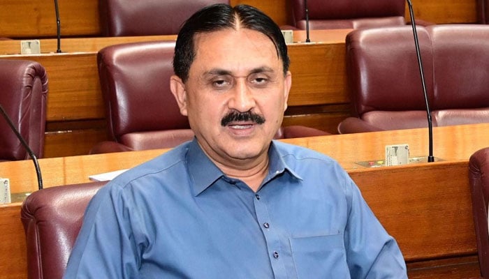 MNA Jamshed Dasti pictured during a  NA session on May 18, 2025. — Facebook@jamshaid.dasti.394389