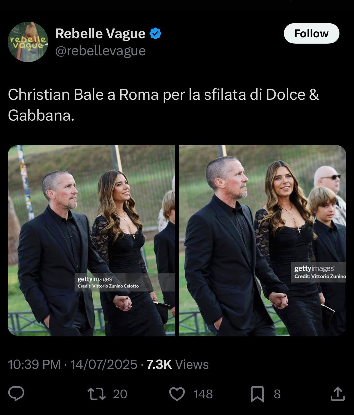 Christian Bale steps out in spotlight with family