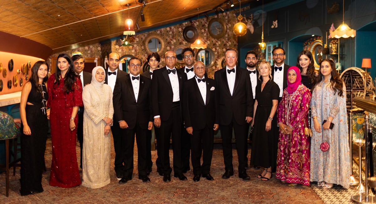 Bestway Group founder Sir Anwar Pervez OBE (centre) can be seen with his family during the celebration of the 50th anniversary of Bestway Group at the Royal Albert Hall, London, Britain. — Reporter