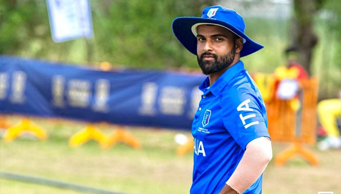 Undated picture of Pakistani-origin Italian opening batter Zain Naqvi. — Reporter