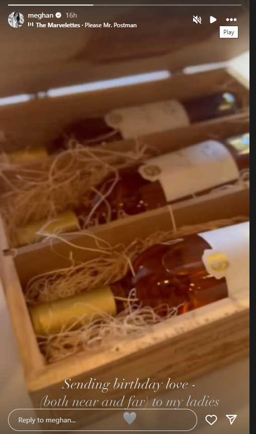 Meghan Markle sends wine gift with birthday message on Queen Camillas 78th