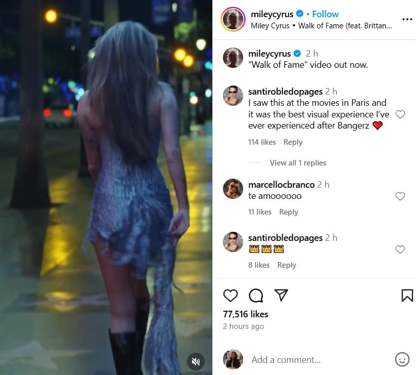 Miley Cyrus treats fans to music video for ‘Walk of Fame
