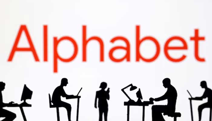 Figurines with computers and smartphones are seen in front of Alphabet logo in this illustration taken, February 19, 2024. — Reuters