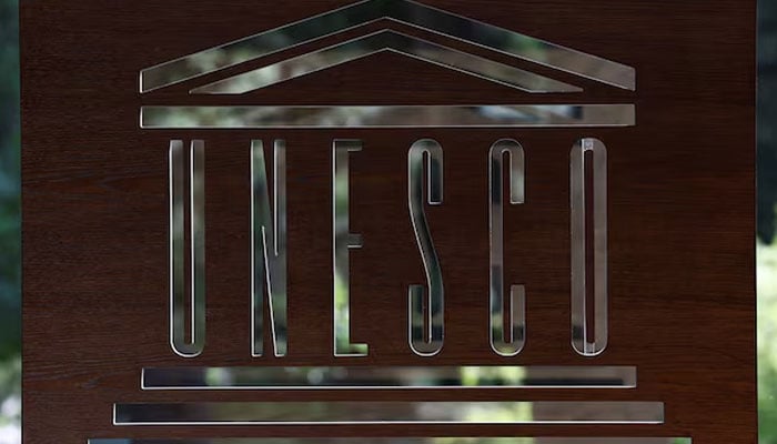 A UNESCO logo is seen at the UNESCO headquarters in Paris, France, May 29, 2023. — Reuters