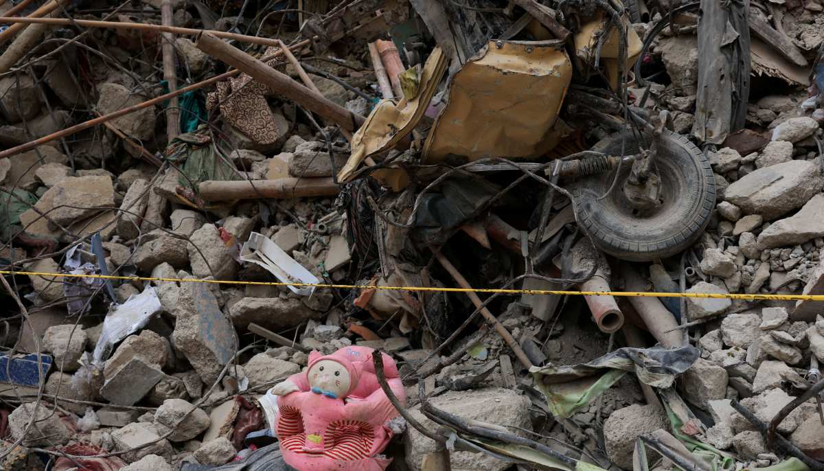 Personal belongings lie amid the rubble of a five-storey residential building that collapsed on Friday, July 4, in Karachi on July 7, 2025. — Reuters