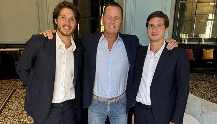 Imran Khan’s sons, Kasim Khan (left) and Sulaiman Khan (right) meets US President Donald Trump’s key aide Richard Grenell in California, US, July 23, 2025. — X/@RichardGrenell