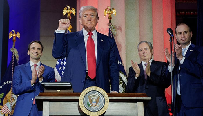 US President Donald Trump gestures after signing executive orders related to artificial intelligence during the Winning the AI Race Summit in Washington D.C., U.S., July 23, 2025. — Reuters