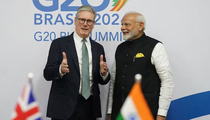 Britains Prime Minister Sir Keir Starmer attends a bilateral meeting with Indias Prime Minister Narendra Modi in Rio de Janeiro, Brazil on November 18, 2024. — Reuters