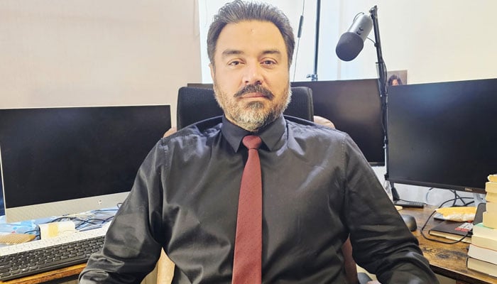 Adil Raja pictured during his online court appearance. — Reporter