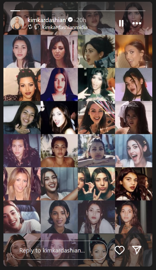 Kim Kardashian shares nostalgic post honouring her younger self