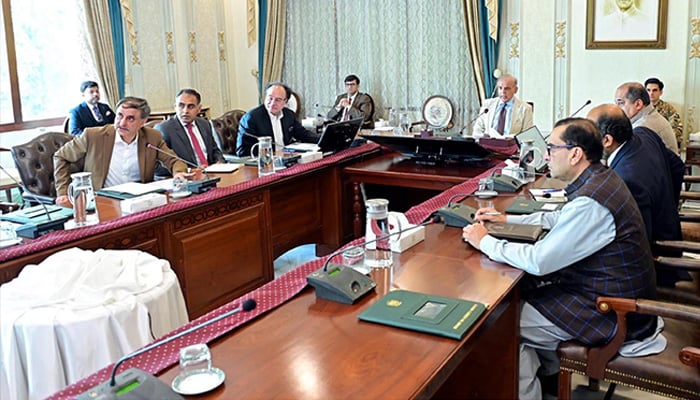 Prime Minister Shehbaz Sharif chairs a meeting to review progress on FBR reforms in Islamabad, July 26, 2025. — APP