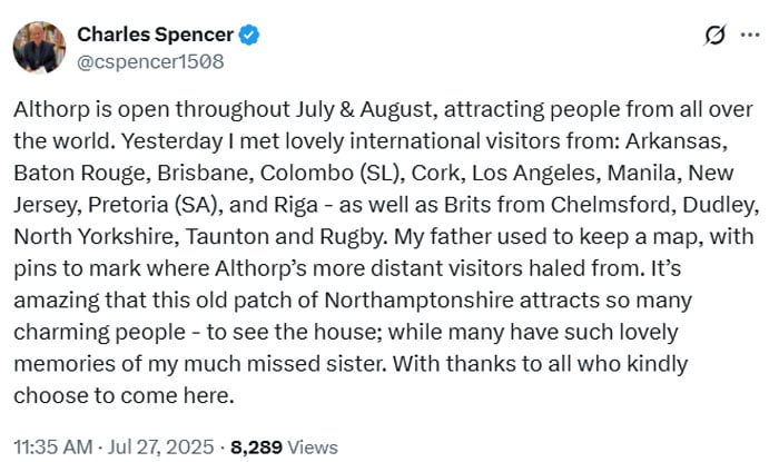 Charles Spencer gets emotional as he talks about Princess Diana after Harrys peace summit