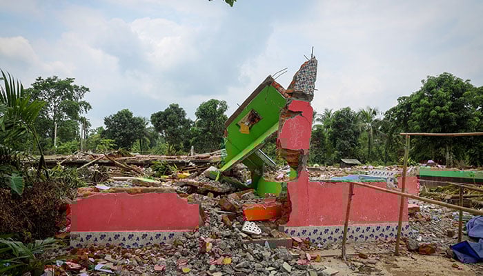 The rubble are seen after a demolition campaign by the authorities in the district of Goalpara in the northeast state of Assam, India, July 18, 2025. - Reuters