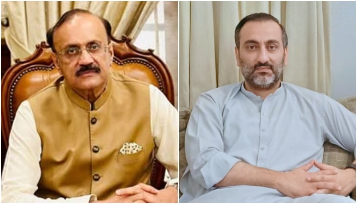 Punjab Assembly Opposition Leader Malik Ahmed Khan Bachar (left) and Pakistan Tehreek-e-Insaf MNA Mohammad Ahmed Chattha. — Facebook/@ alik.ahmadkhanbhachar/@miankamranadrees /File