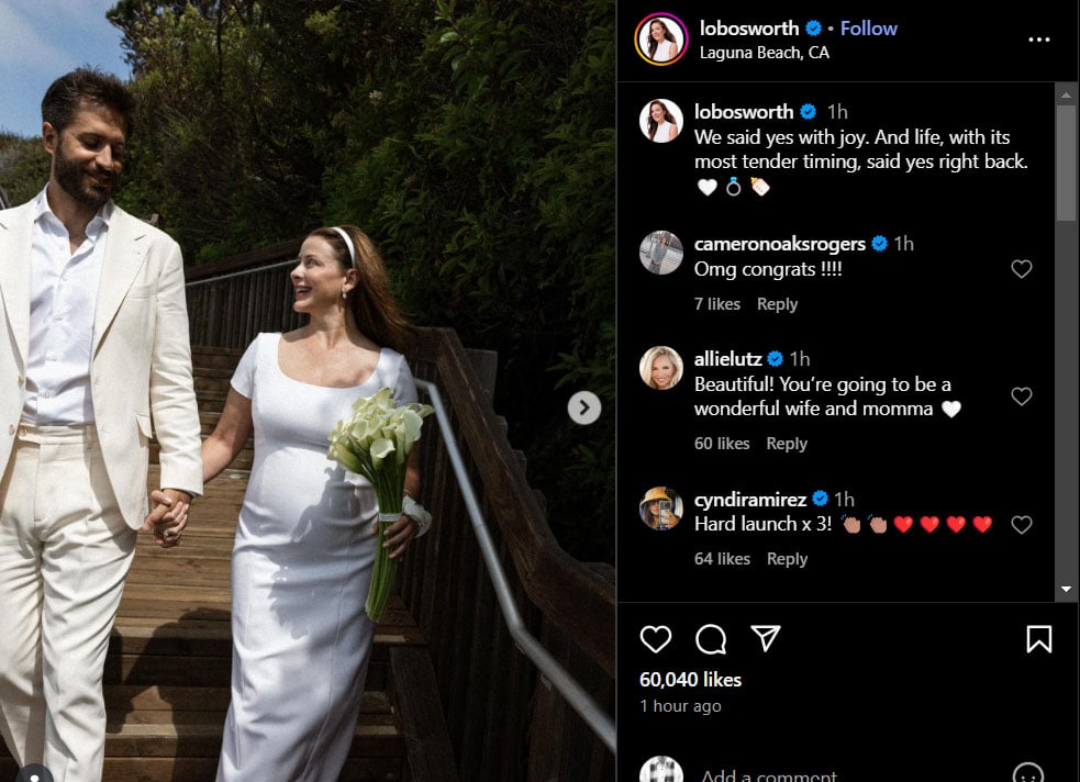 Lo Bosworth ties the knot as she expects first baby