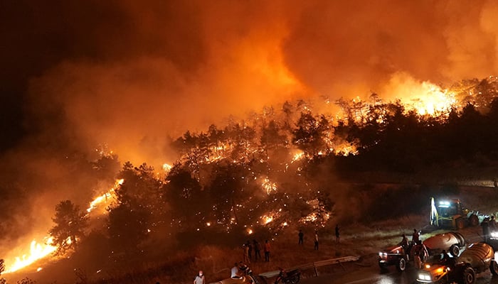 A general view of a wildfire in Gursu in the northwestern Bursa province, Turkey, July 27, 2025. — Reuters