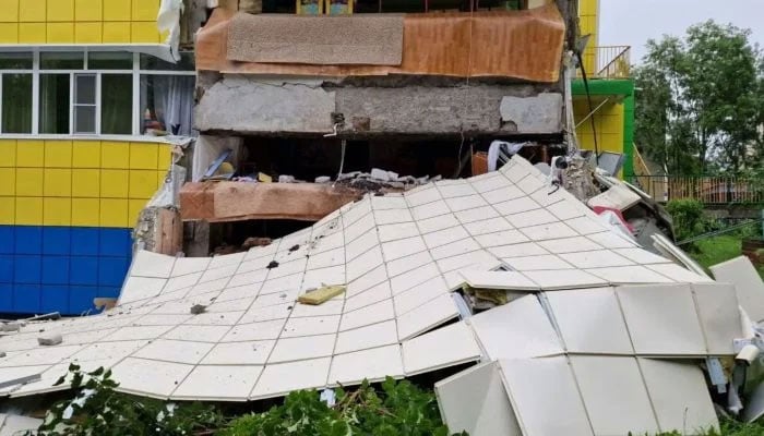 A kindergarten damaged by the earthquake is seen in Petropavlovsk-Kamchatsky, Kamchatka Krai, Russia, July 30, 2025. — Reuters