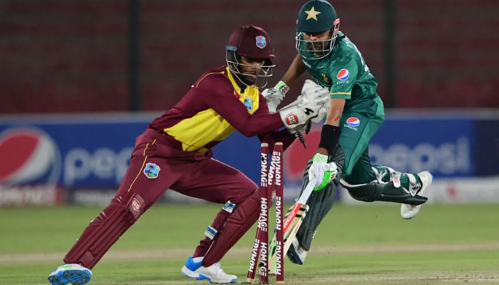 West Indies to bowl first in Pakistan T20I series opener 1 The image shows a glimpse from a match between Pakistan and West Indies. — AFP/File