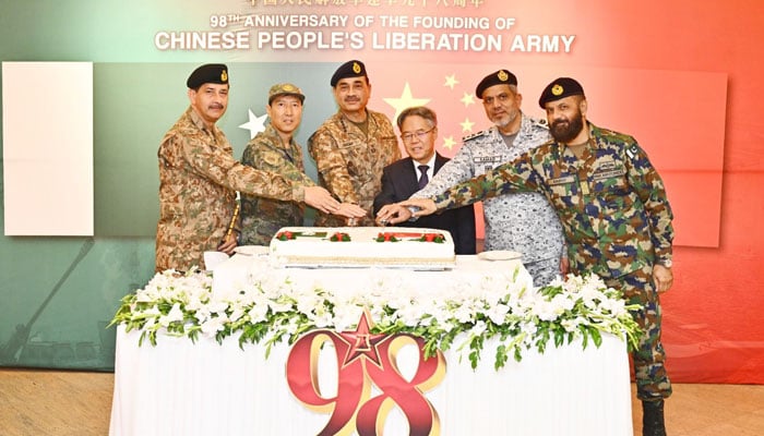 COAS Field Marshal Asim Munir attends 98th founding anniversary of the People’s Liberation Army (PLA) of China at GHQ on August 1, 2025. — ISPR