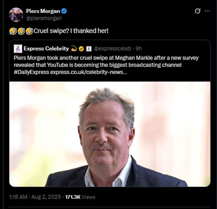 Piers Morgan finally thanks Meghan Markle for THIS shocking move