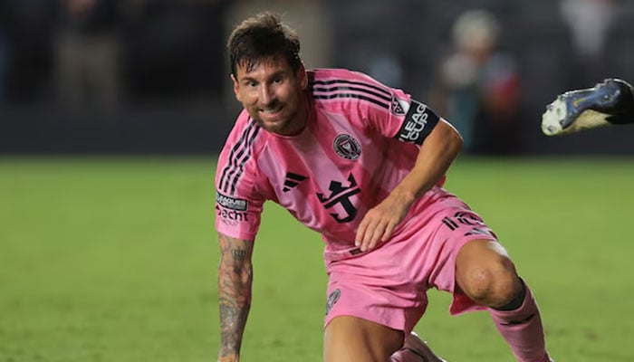 Inter Miami CF forward Lionel Messi (10) reacts against Atlas FC during the second half of a group stage Leagues Cup match at Chase Stadium. — Reuters/File