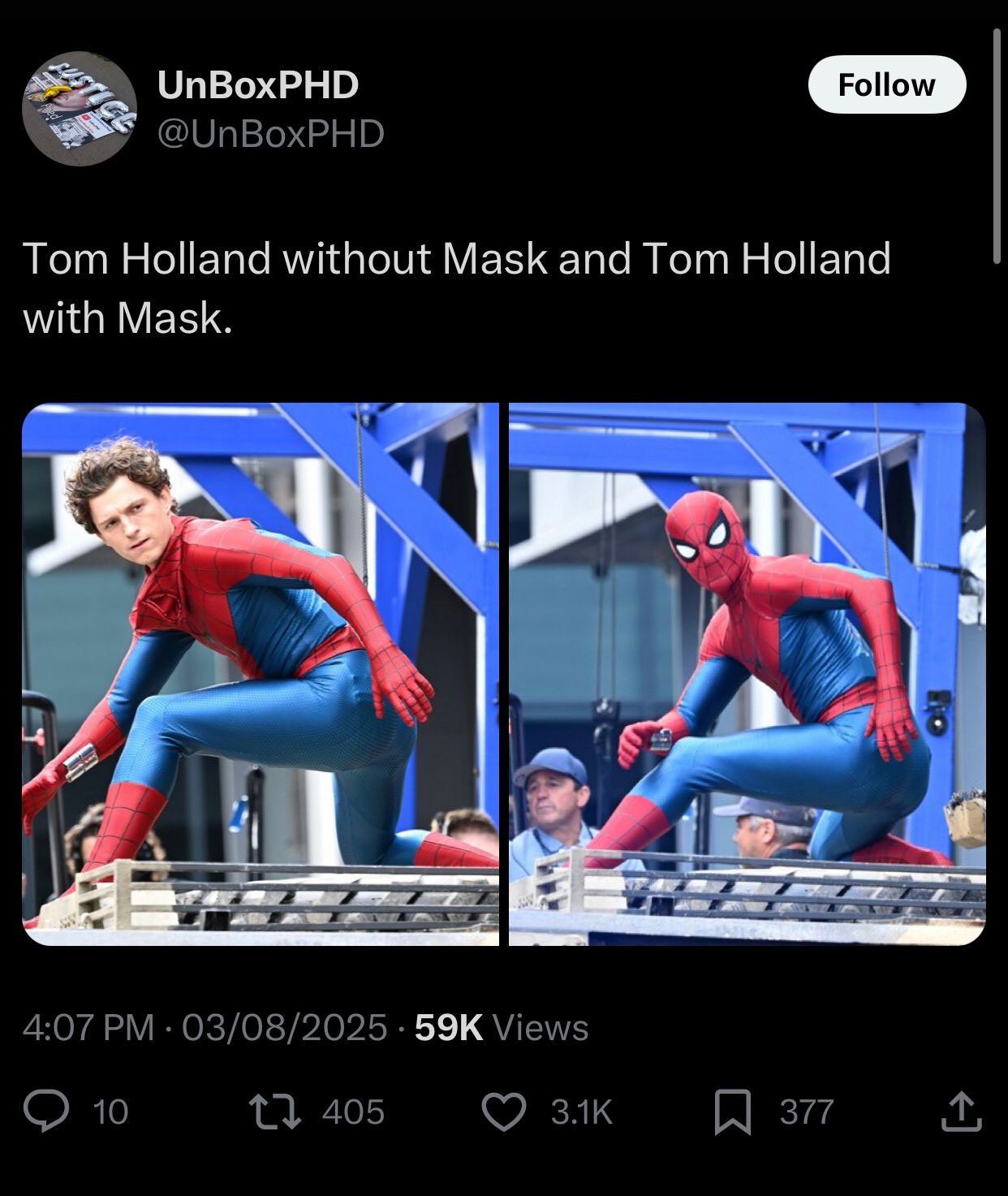 Tom Hollands fresh look from new Spider-Man revealed