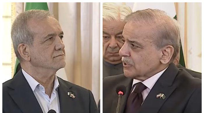 Iran has full right to peaceful nuclear power, says Shehbaz at joint presser with Pezeshkian