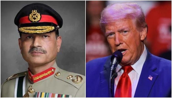 A collage showing Field Marshal Asim Munir (left) and President Donald Trump. — ISPR/Reuters/File