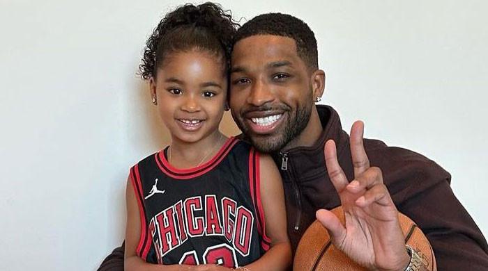 Tristan Thompson bonds with daughter True in cute video