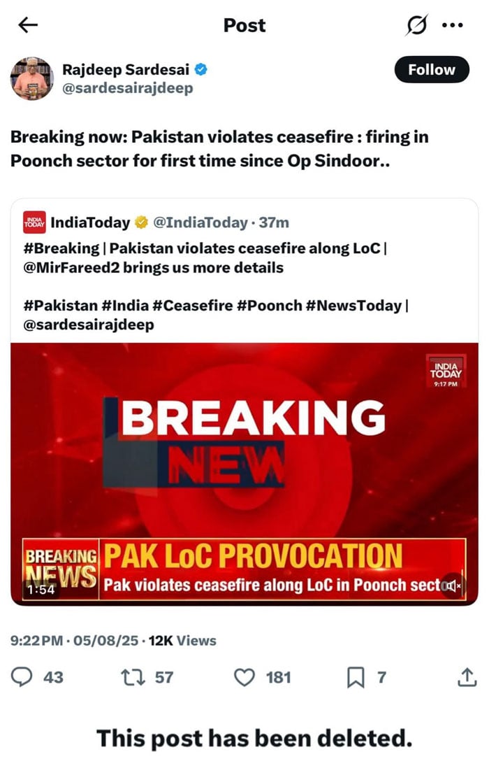 Indian army rubbishes countrys media reports of ceasefire violation by Pakistan
