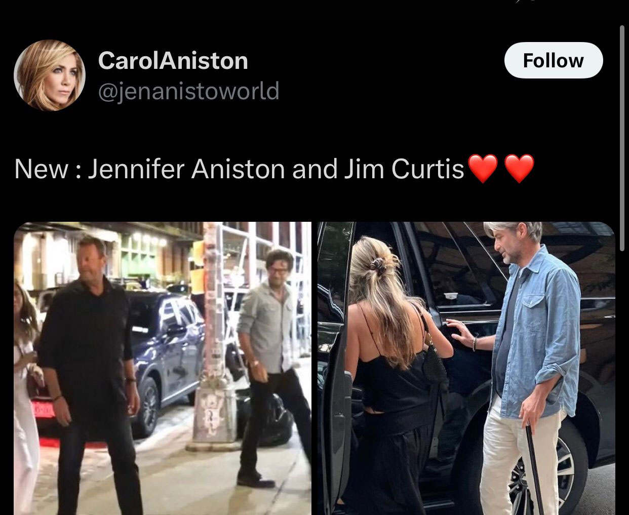 Jennifer Aniston, Jim Curtis step out for second date