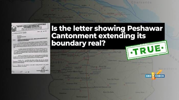 Fact-check: Letter about expansion of Peshawar Cantonment is real, say officials