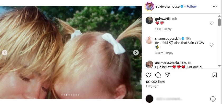 Suki Waterhouse melts hearts with sweet snap with baby daughter