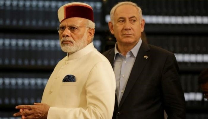 Indian Prime Minister Narendra Modi accompanied by Israeli Prime Minister Benjamin Netanyahu (right) during a visit to Yad Vashem Holocaust memorial in Jerusalem July 4, 2017. — Reuters