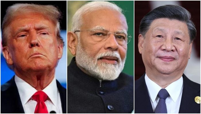 (From left to right) US President Donald Trump, Indian PM Narendra Modi, and President of China Xi Jinping. — Reuters/File
