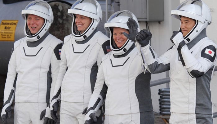 The Crew-10 astronauts pictured in March before they blasted off for the space station. AFP/File