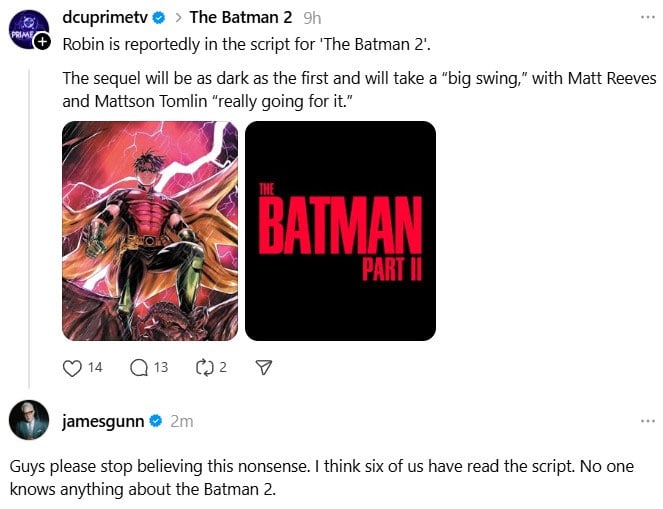 DC boss James Gunn blasts nonsense gossip