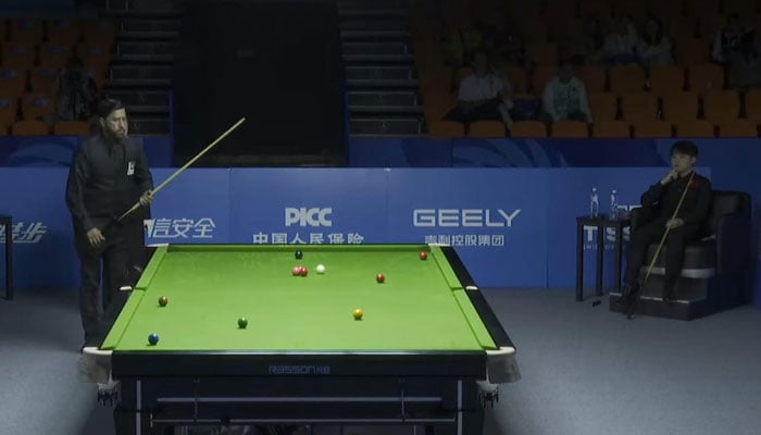 Pakistan’s cueist Mohammad Asif in action during the World Games in Chengdu, China, on August 10, 2025. — Reporter