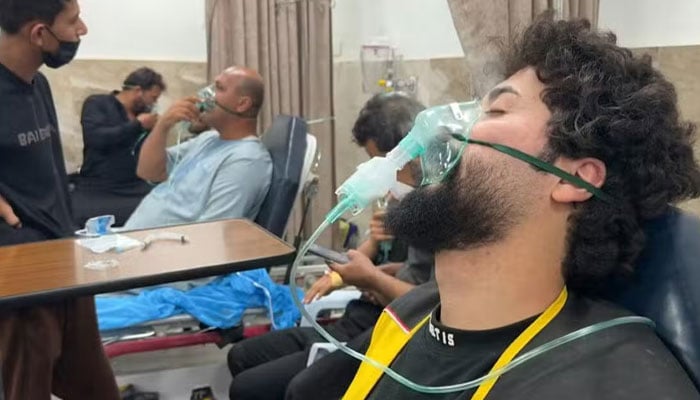 Pilgrims in Iraq receive medical care at hospital on August 10, 2025. — AFP