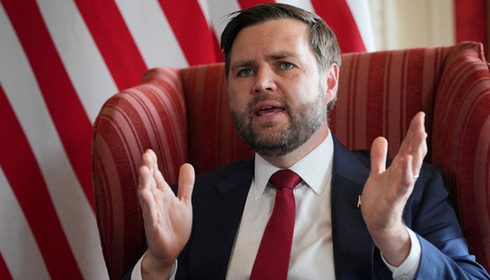 US Vice President JD Vance speaks during a meeting with British Foreign Secretary David Lammy at Chevening House in Sevenoaks, Kent, Britain, August 8, 2025. — Reuters