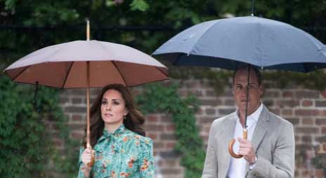 Before Meghan: How Harry stood beside William and Kate in the rain