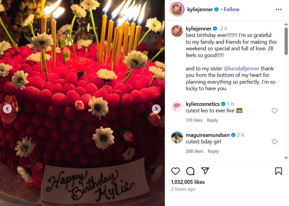 Kylie Jenner gushes over intimate birthday surprise from Kendall