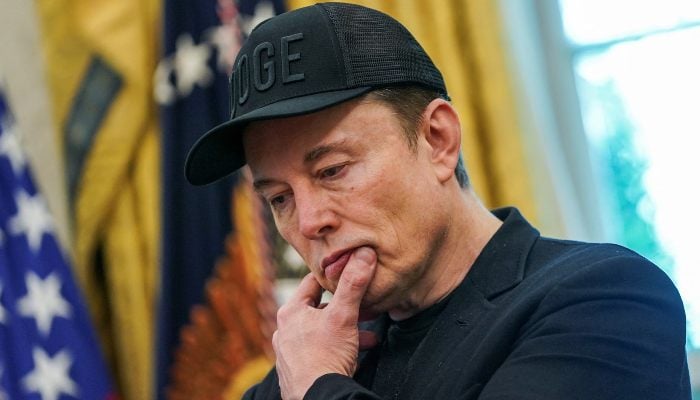 Elon Musk reacts during a press conference with US President Donald Trump (not pictured), at the White House in Washington, DC, US, May 30, 2025. — Reuters